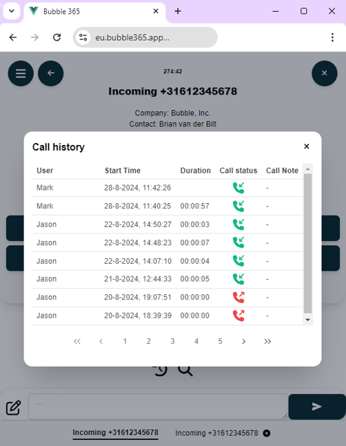 Callhistory Bubble365